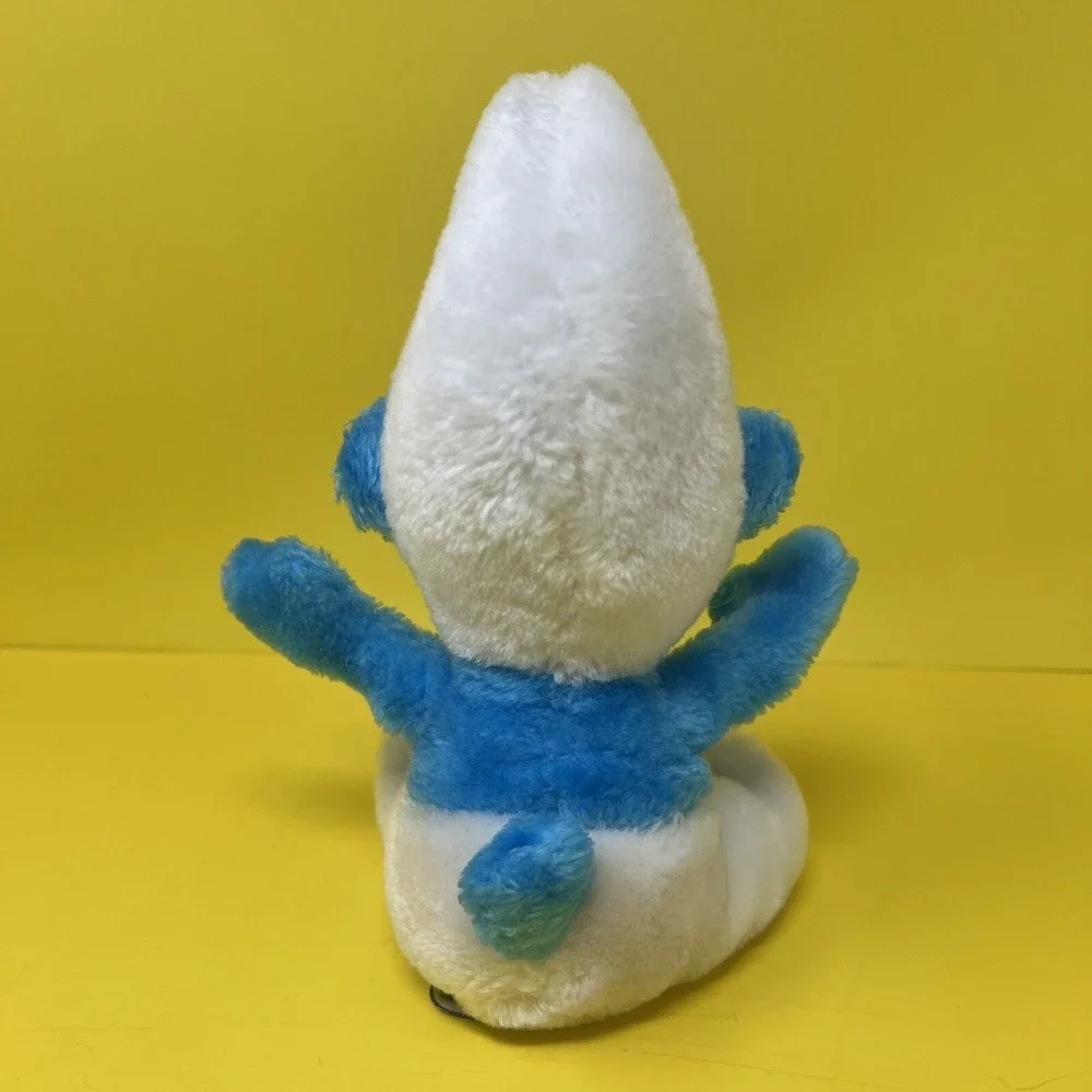 Vintage Smurf Plush Wallace Berrie 1980 Blue White 8